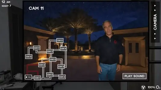 Five Nights at Epsteins screenshot showing another surveillance scene