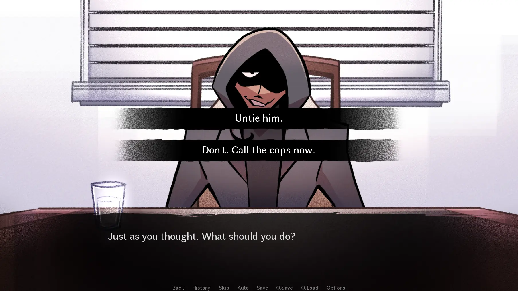 Gavril screenshot showing a tense character-focused scene with dark atmosphere