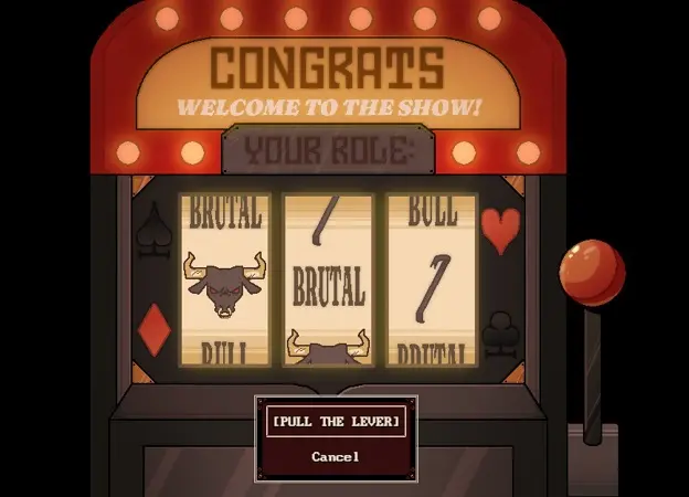 Jackpot Crash Course screenshot showing route dialogue and contestant tension