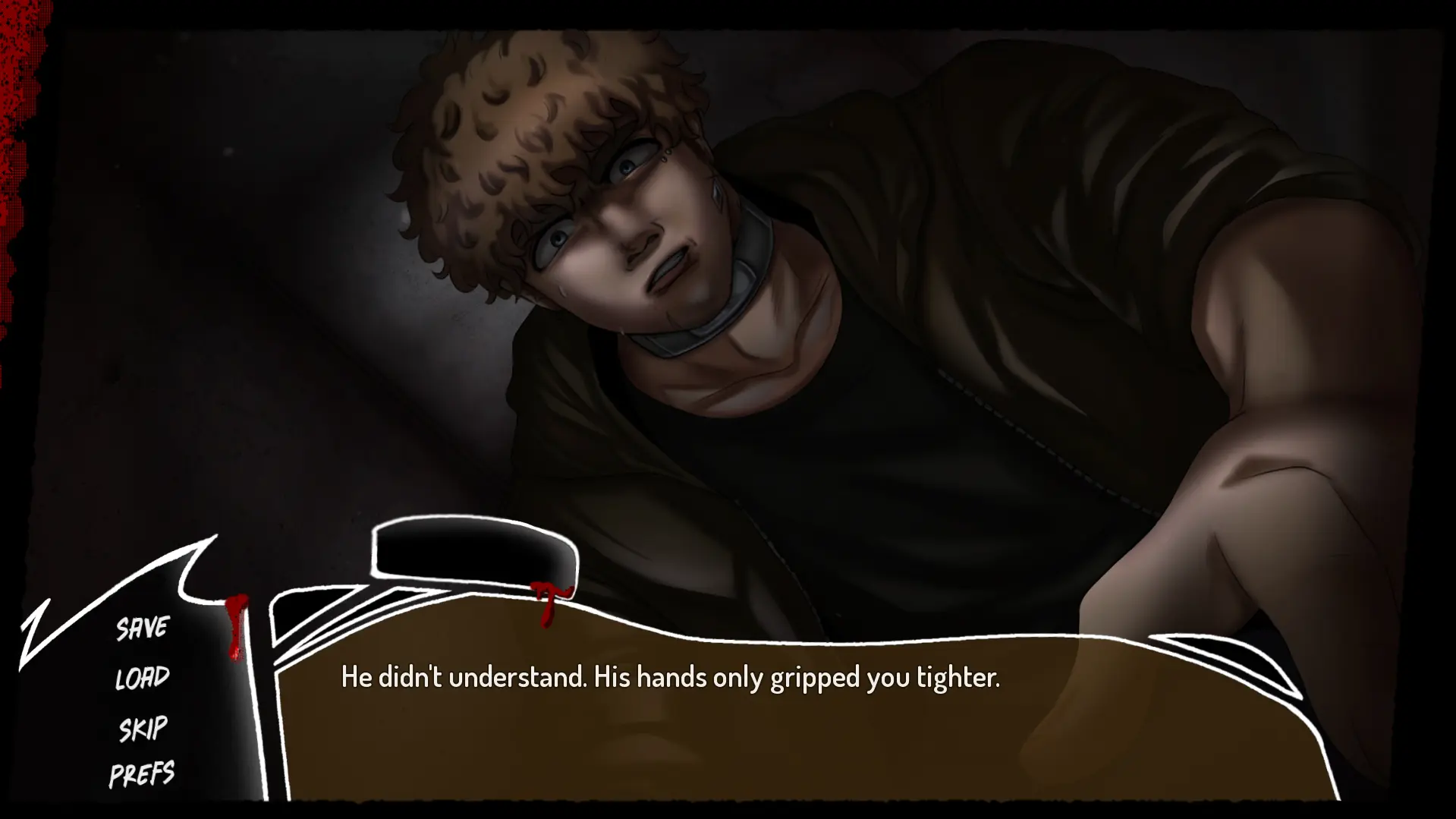 Mind The Gap screenshot focused on dialogue scenes, passenger tension, and visual novel interface details
