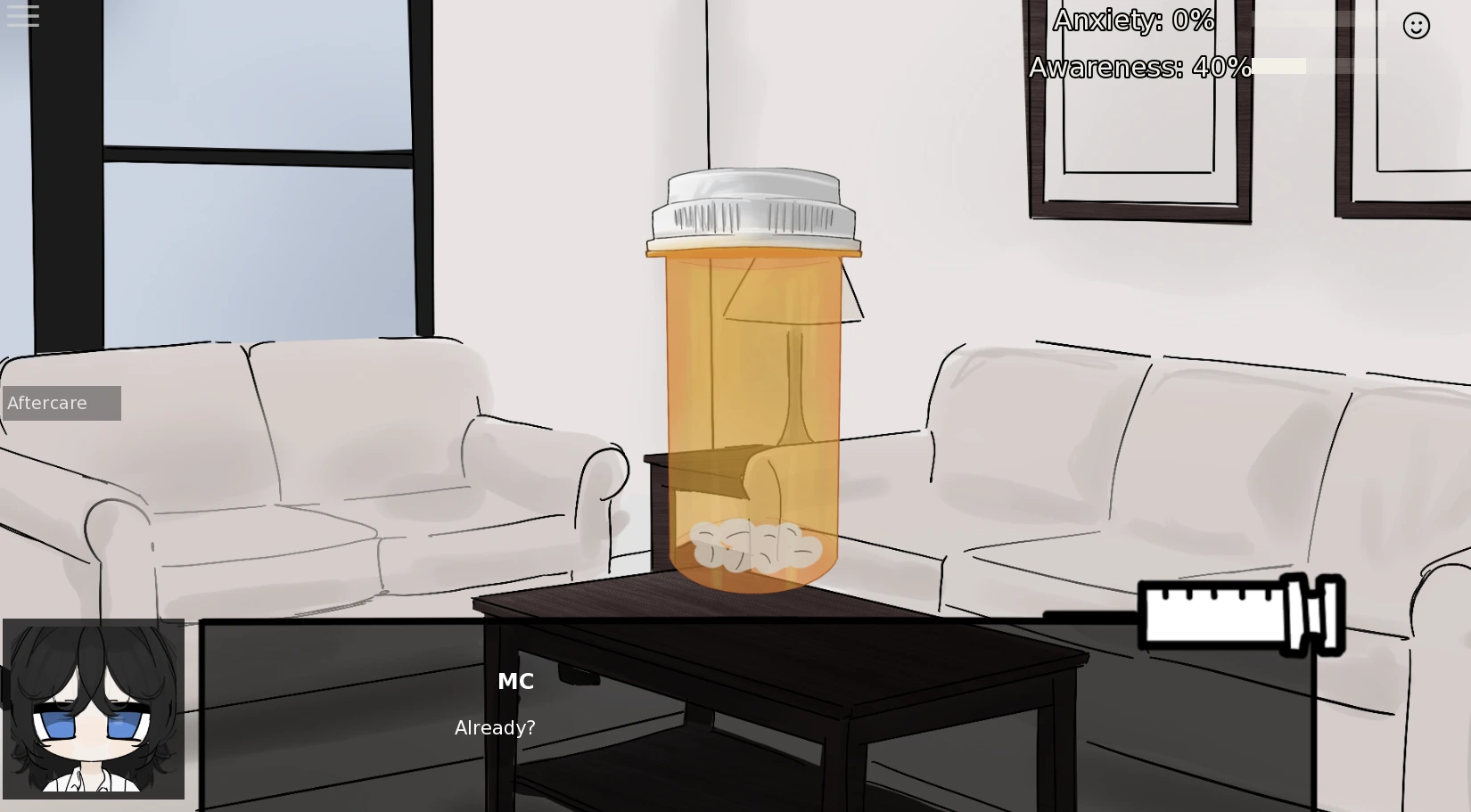 Over Dose gameplay and interface scene
