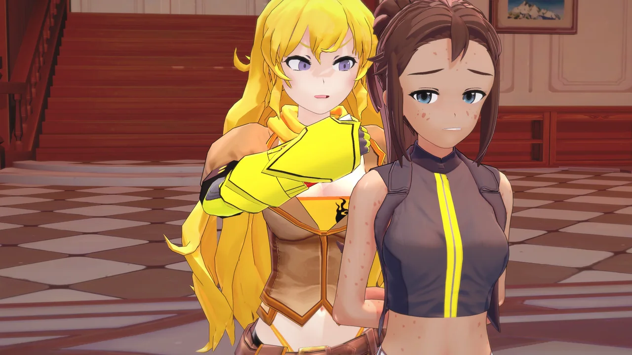 Ilia and Yang facing each other in a story confrontation