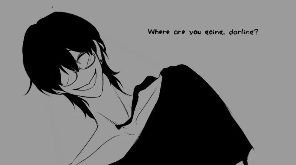 SURVIVE MIN screenshot showing Min speaking in a dark bedroom scene